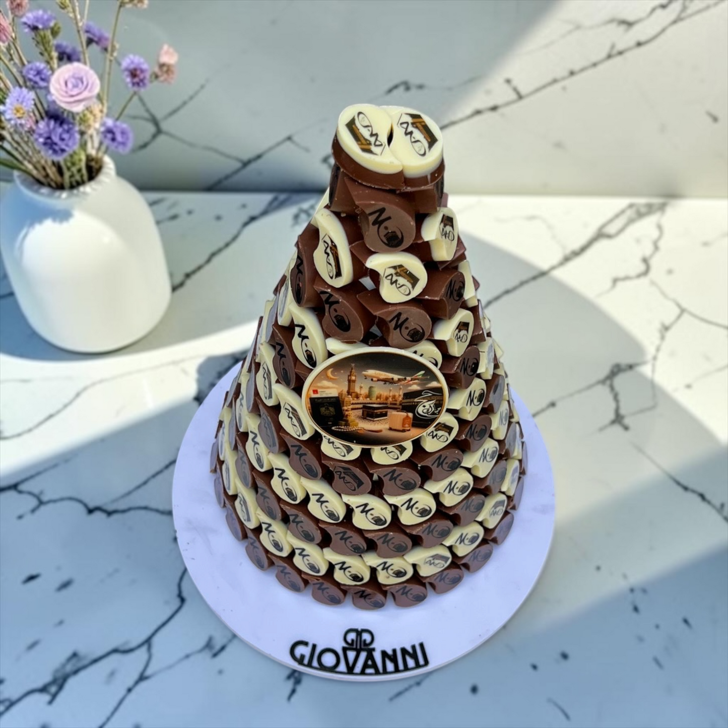 Giovanni Hajj Printed Teardrop Belgian Chocolate Pyramid – Luxury Collection