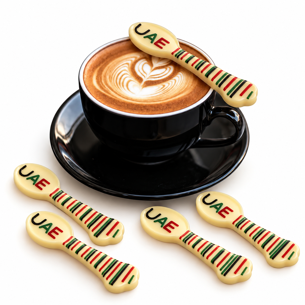 UAE Flag Day Chocolate Spoons – 12 Pieces