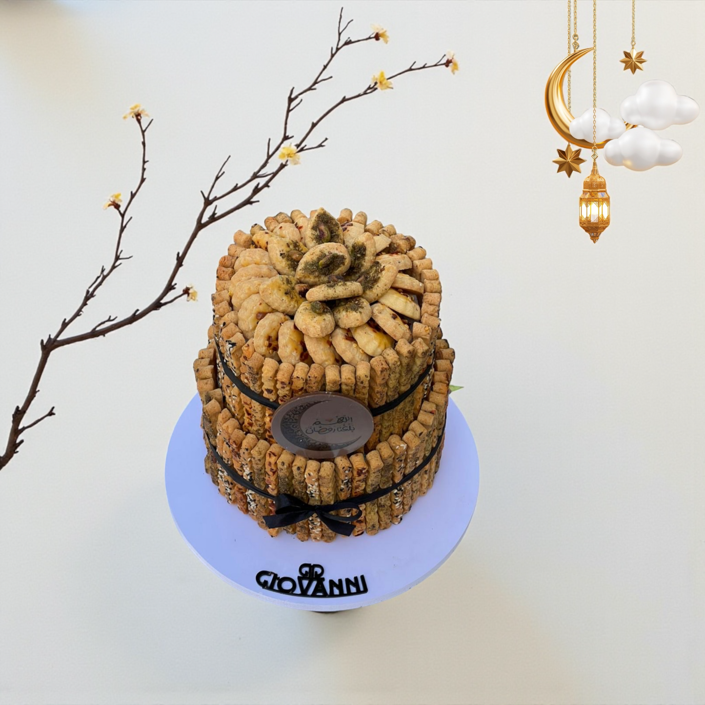 Luxury French Savory Pyramid with Cheese, Lurpak Butter & Arabic Spicesهرم موالح فرنسي فاخر بالجبنة وزبدة لورباك مع توابل عربية — 1 كجم