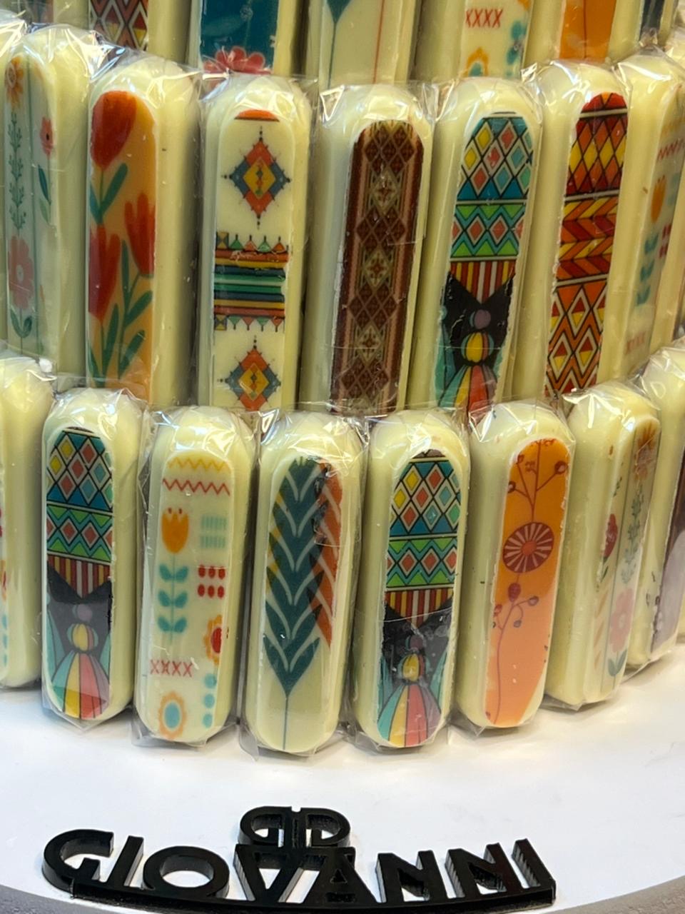 هرم توزيعات شوكليت مطبوع مغلف نيلون– حق الليلة