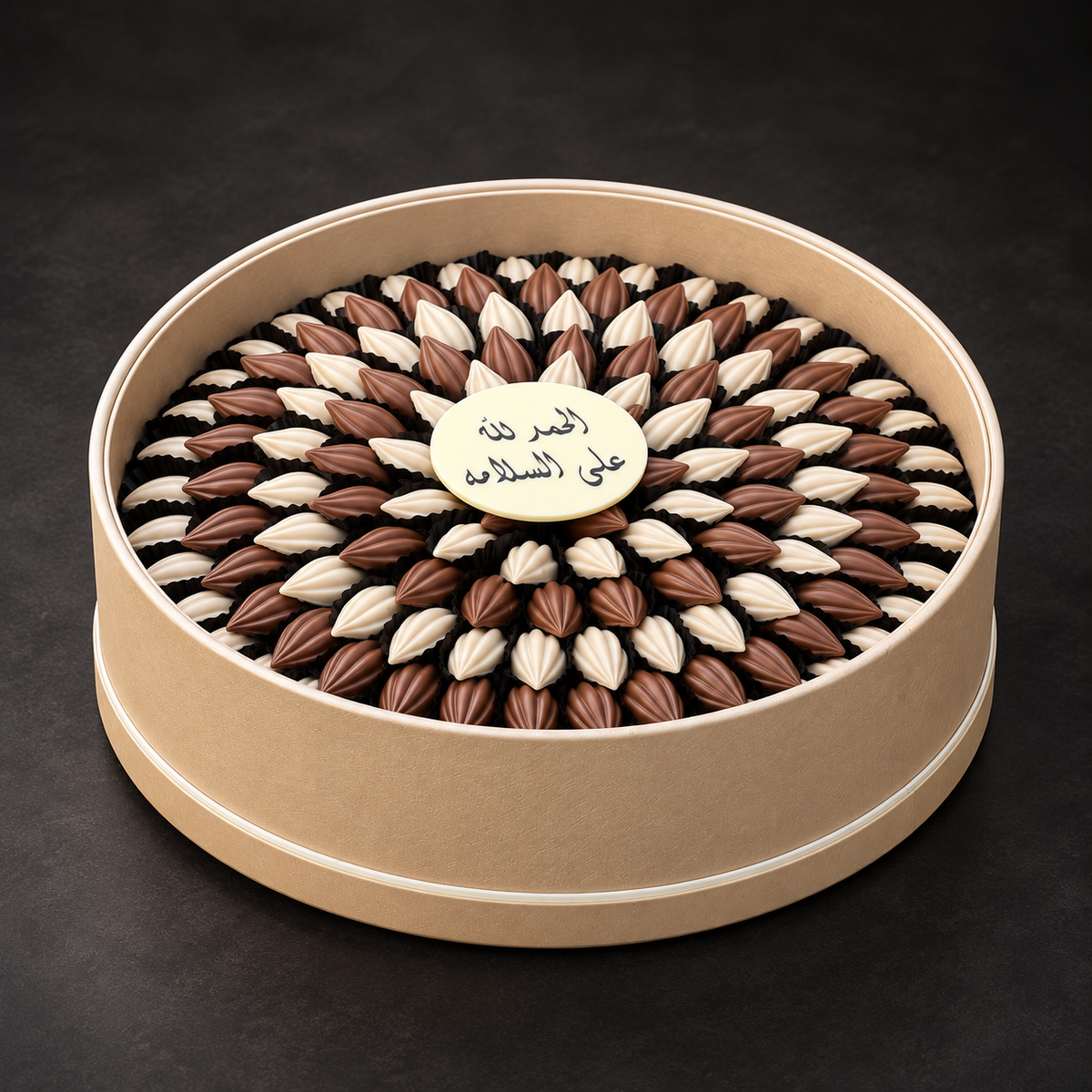 صحن جلد دائري | Round Leather Tray