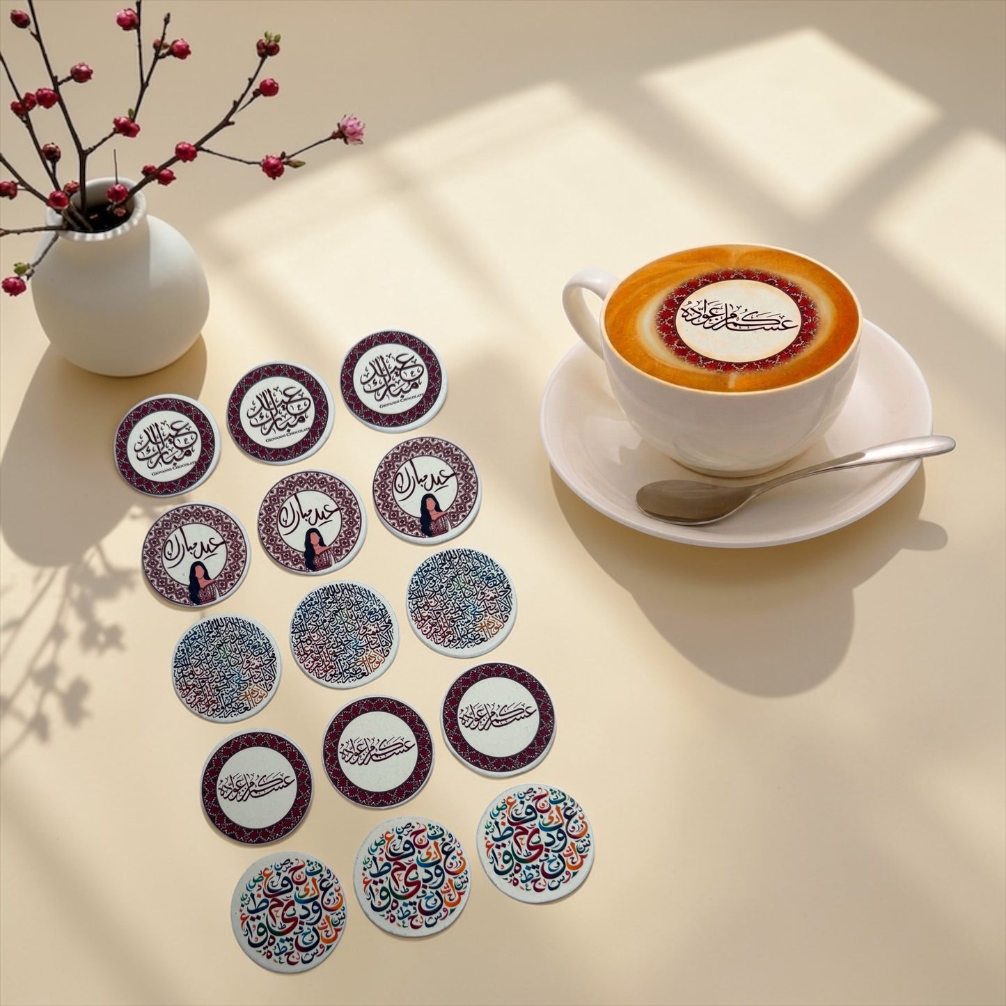 Edible Wafer Paper Multipurpose Toppers –Eid Al Fater Print – 12 Pieces ورق ويفر صالح للأكل متعدد الاستخدام – طباعة للعيد الفطر – 12 قطعة