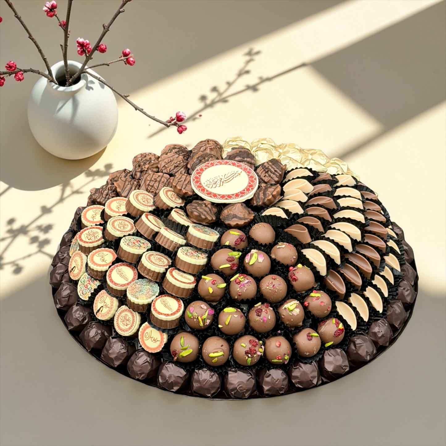 Luxury Glass Platter صحن زجاج فاخر مع تشكيلة سيجنتشر