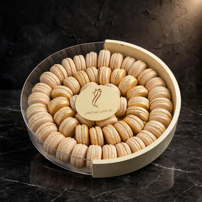 ستاند أكريليك دائري مكرون – 1.8 كغ | Round Acrylic Stand – Macarons (1.8 kg)