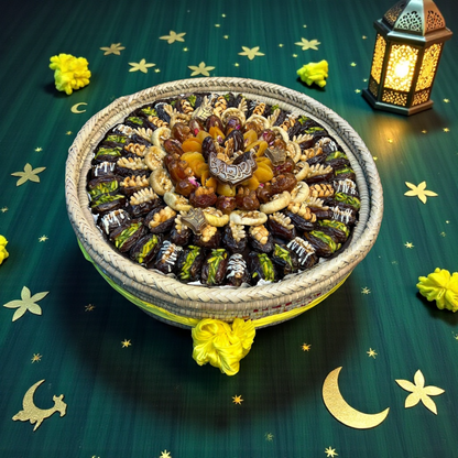 Al Maha Palm Frond  Luxury Stuffed Dates Masterpiece 2   خوص المها  تحفة التمور الفاخرة 2