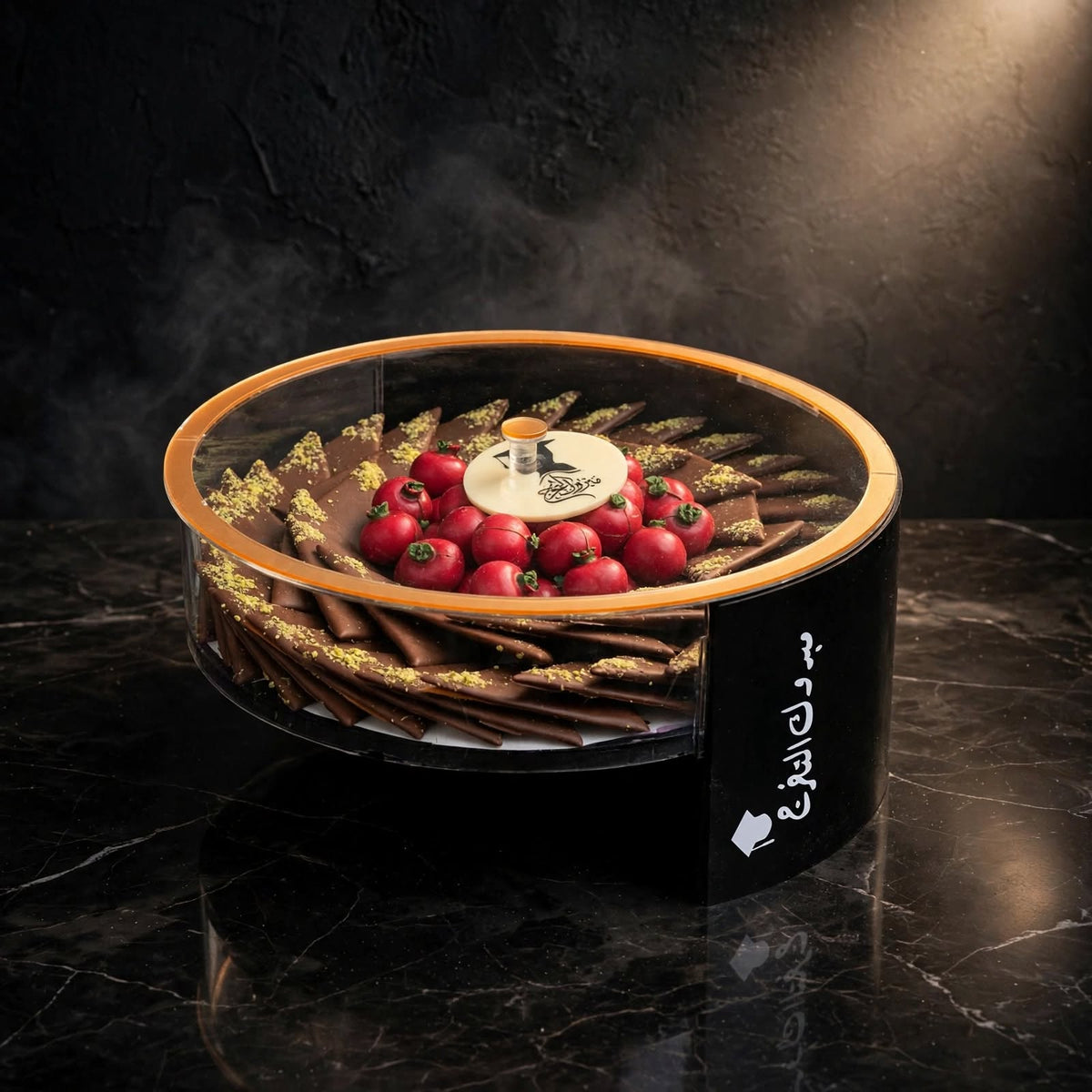 ستاند أكريليك دائري بسكويت مستطيل | Round Acrylic Stand – Rectangular Biscuits