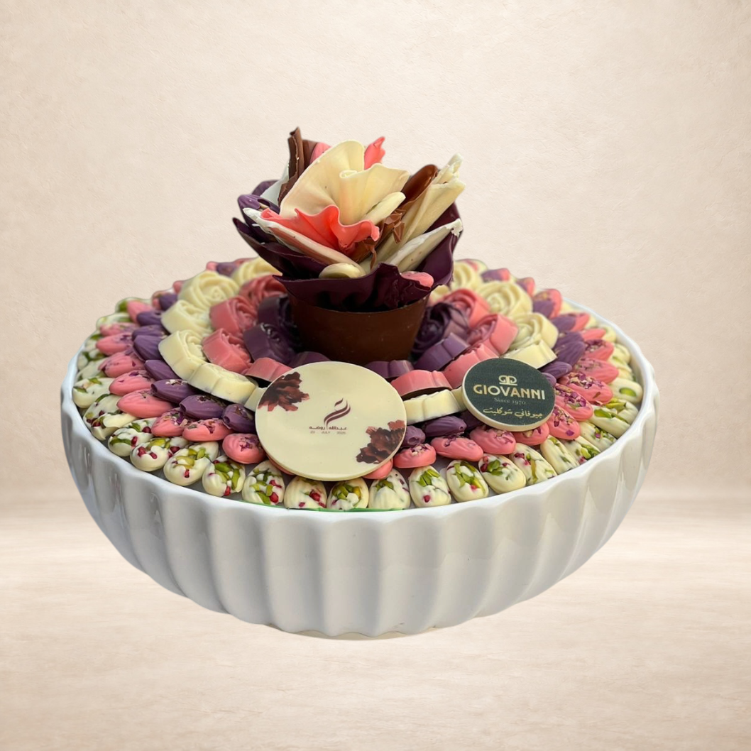 صحن أسورتد شوكليت سيجنيتشر سيراميك | Ceramic Signature Assorted Chocolate Plate