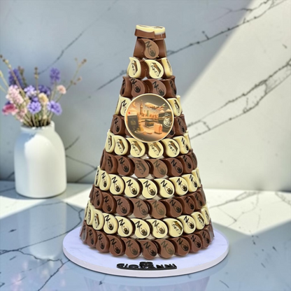 Giovanni Hajj Printed Teardrop Belgian Chocolate Pyramid – Luxury Collection