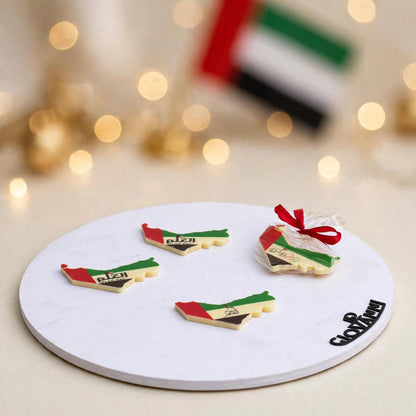 خريطة الإمارات شوكولاتة مغلفة بالسيلوفان | Cellophane-Wrapped UAE Map Chocolate