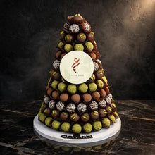 هرم ترافل بالفستق والنوتيلا والبندق وكيندر | Truffle Pyramid – Pistachio, Nutella, Hazelnut & Kinder