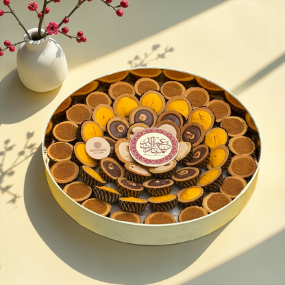 Petit Four Cups with Saffron, Nutella, Kinder &amp; Lotus بوكس بيتي فور كاب زعفران ونوتيلا وكيندر ولوتس