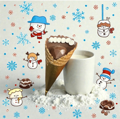 كون هوت شوكليت فاخر – صحن تقديم  Luxury Hot Chocolate Cones – Serving Plate