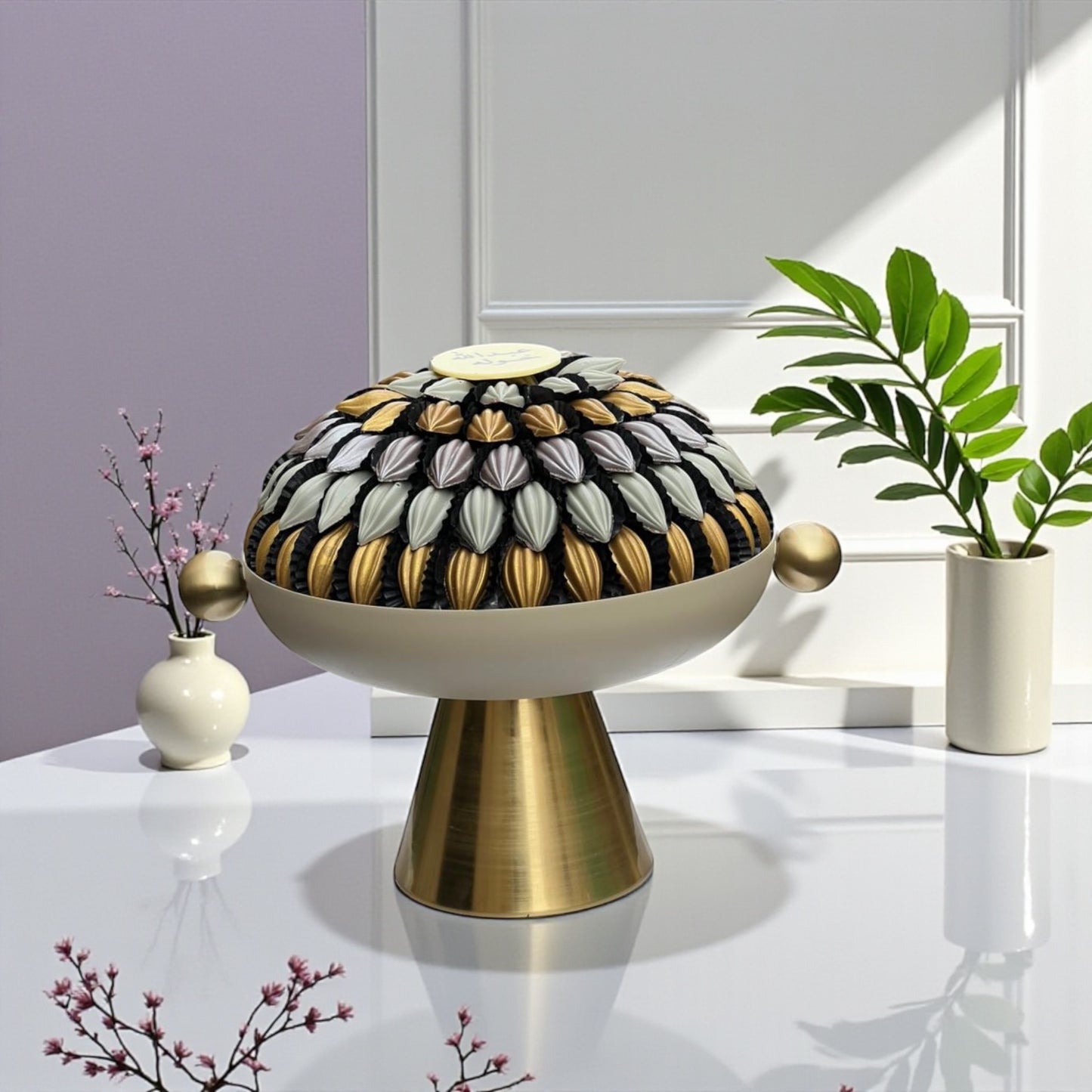 صحن شوكولاتة فاخر بطباعة مخصصة – 
Luxury Custom-Printed Chocolate Platter