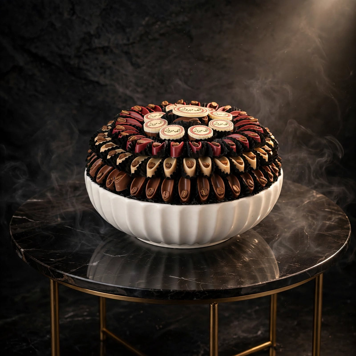 صحن بورسلين شوكولاتة مشكلة | Porcelain Plate – Assorted Chocolate