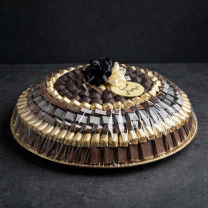 صينية ستانلس ستيل كبيرة VIP بشوكولاتة مغلفة | Large VIP Stainless Steel Tray with Wrapped Chocolate