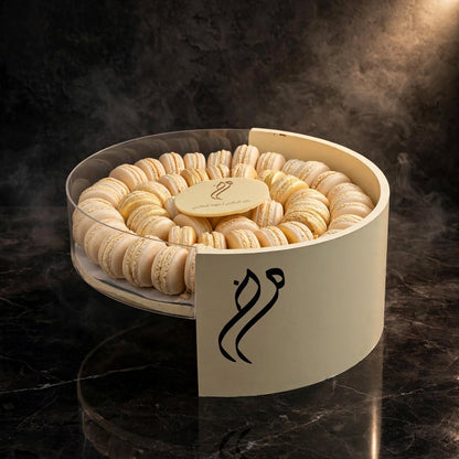 ستاند أكريليك دائري مكرون – 1.8 كغ | Round Acrylic Stand – Macarons (1.8 kg)