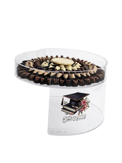 Graduation Transparent Acrylic Stand with Chocolate | E67