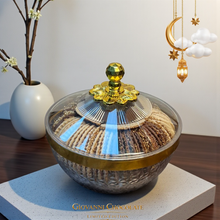 Acrylic Platter with Lid & Best-Seller Sesame Chocolate Fan  صحن أكريليك بغطاء مع مروحة شوكليت السمسم البست سيلر — 1 كجم