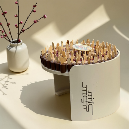 تشكيلة شوكليت فاخرة لعيد الفطر – بوكس اكريليك مع شوكليت بوتول لعيد الفطر / Luxury Eid Chocolate Gift – Giovanni Premium Selection 1500g