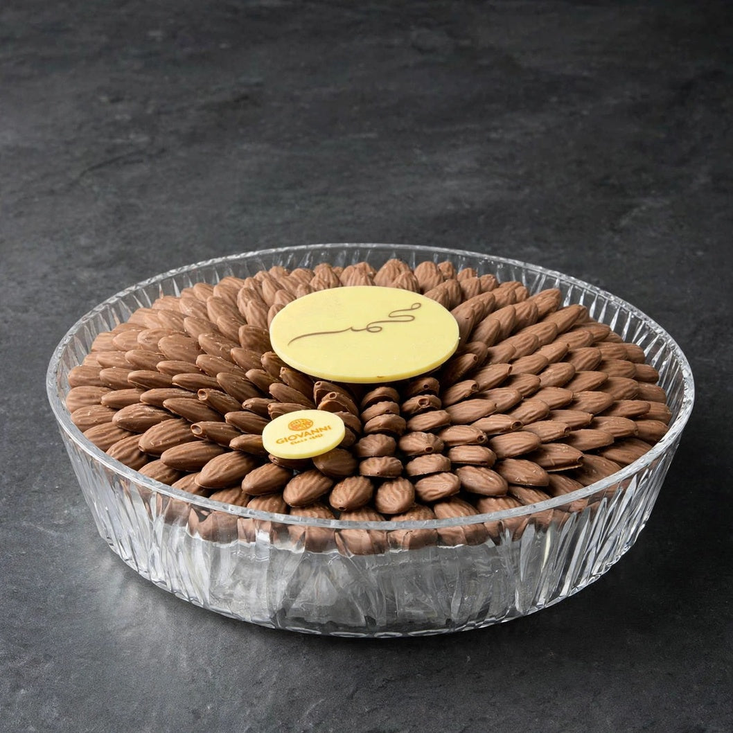 صينية أكريليك بغطاء – شوكليت باللوز | Acrylic Tray with Lid – Almond Chocolate