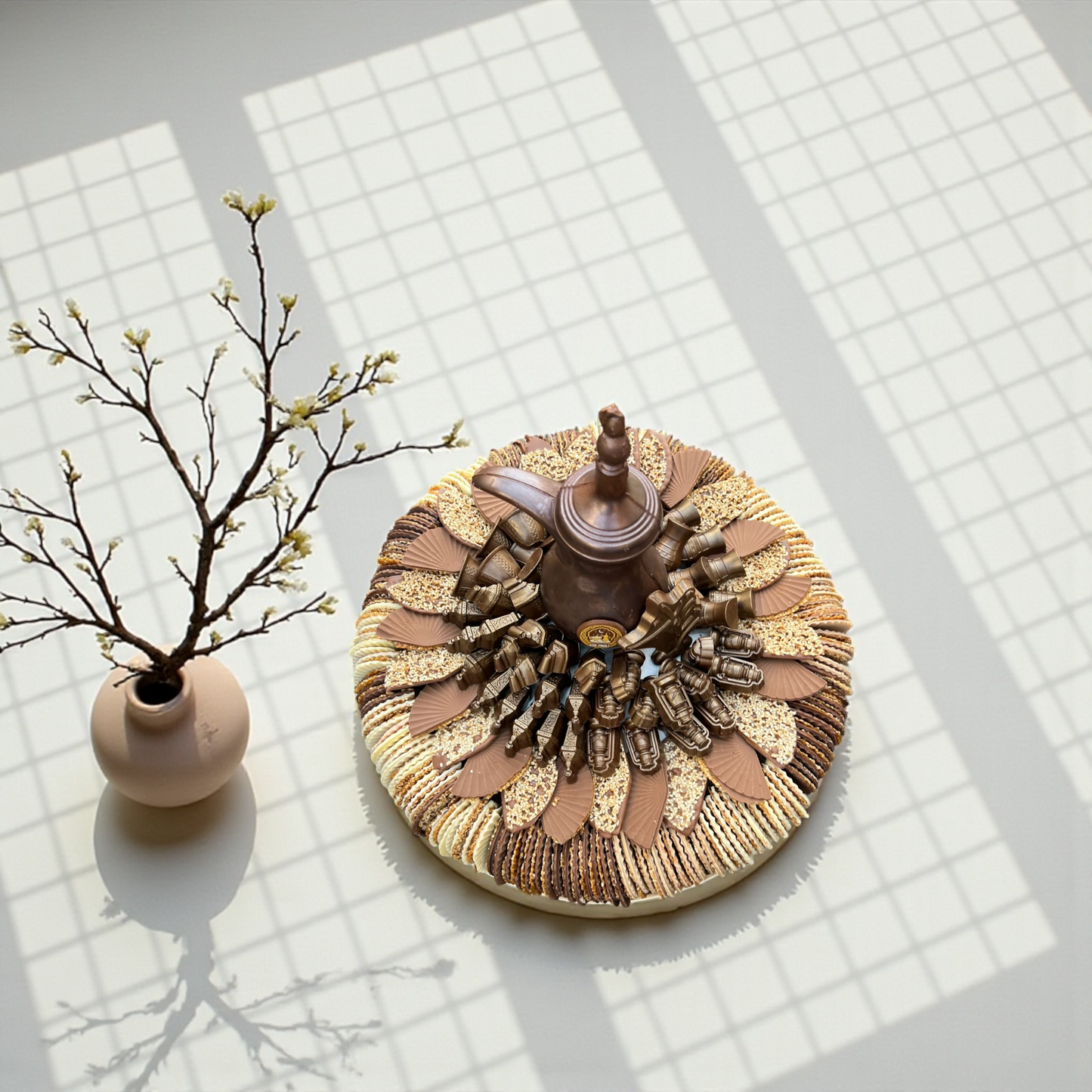 Royal Bamboo Platter – Ramadan Chocolate Collection 3KG صحن البامبو الملكي – تشكيلة الشوكليت الرمضانية 3 كيلو