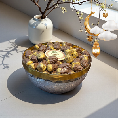 Chocolate Date-Shaped Platter with Mixed Fillings  صحن شوكولاتة على شكل تمر بحشوات ميكس — 1.2 كجم