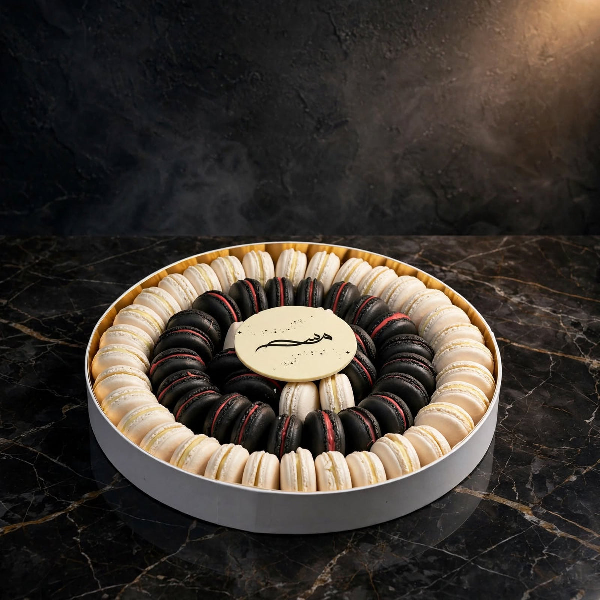 بوكس كرتون مكرون كبير – تصميم إضافي | Large Macaron Gift Box – Additional Design