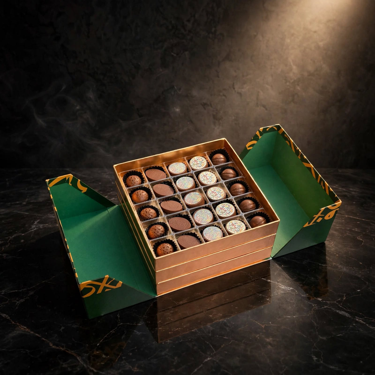 بوكس أرابيسك 3 طبقات | Arabesque Chocolate Box – 3 Layers