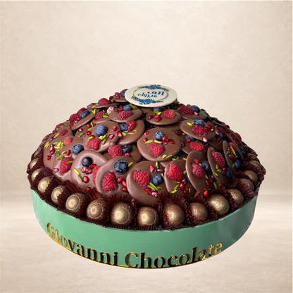 صحن أكريليك مع شوكليت بالفواكه الطازجة | Acrylic Platter with Fresh Fruit Chocolate