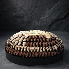 صحن جلد بشوكولاتة القهوة مع طباعة الأسماء | Leather Coffee Chocolate Platter with Name Printing