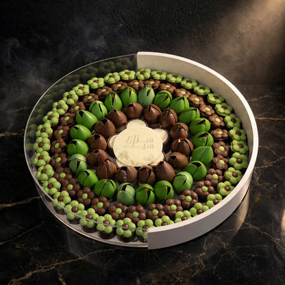 ستاند أكريليك دائري شوكولاتة مشكلة – الشكل الثاني | Round Acrylic Stand – Assorted Chocolate, Design 2