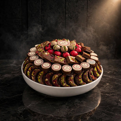 صحن بورسلين شوكولاتة مشكلة مفتوحة | Porcelain Plate – Open Assorted Chocolate