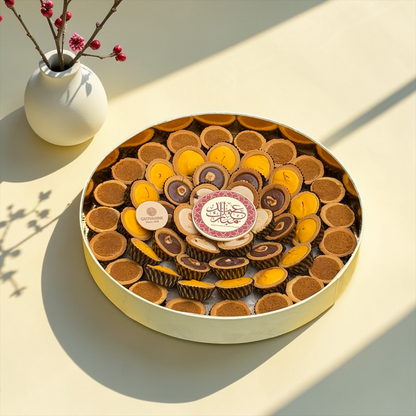 Petit Four Cups with Saffron, Nutella, Kinder &amp; Lotus بوكس بيتي فور كاب زعفران ونوتيلا وكيندر ولوتس