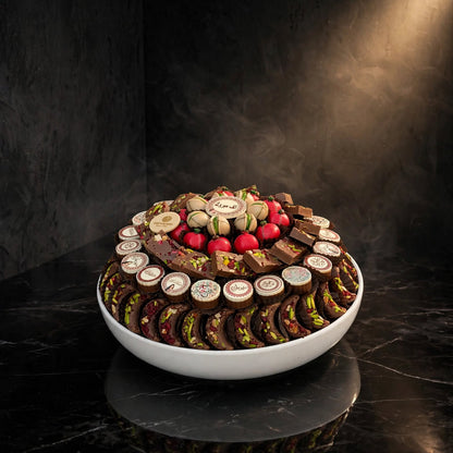 صحن بورسلين شوكولاتة مشكلة مفتوحة | Porcelain Plate – Open Assorted Chocolate
