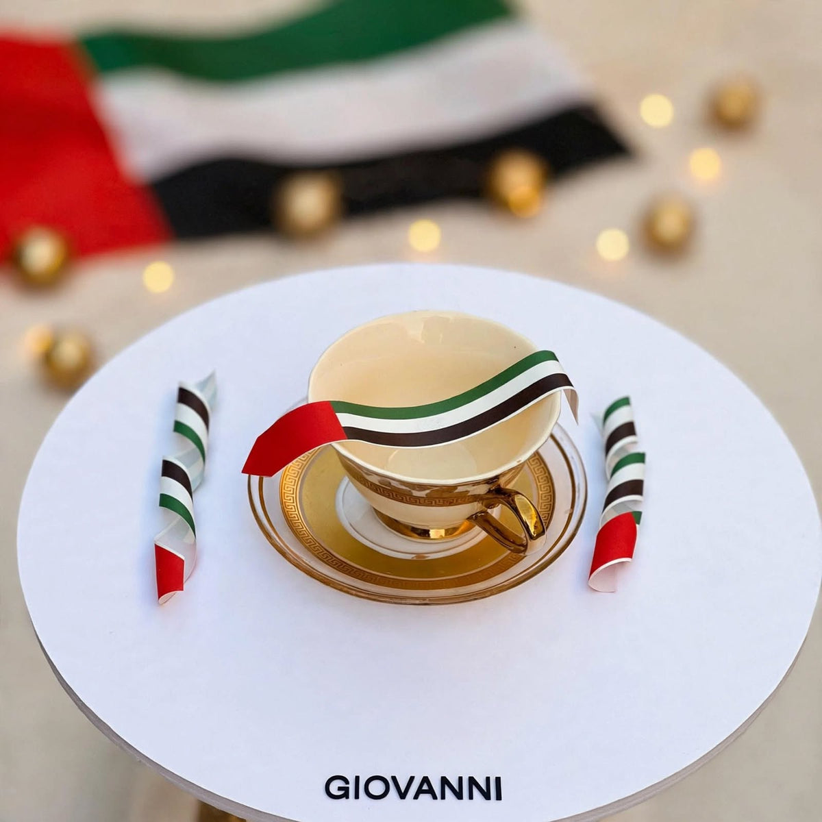 ورق سكر شرائط مطبوع بألوان العلم | UAE Flag Printed Sugar Paper Ribbons
