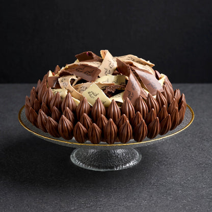 صحن شوكولاتة الكاكاو بشرائط قابلة للطباعة | Cocoa Chocolate Platter with Printable Ribbons