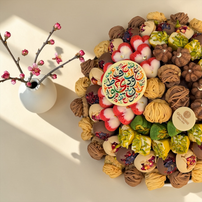 Luxury Porcelain Platter – French Petit Four Signature صحن بورسلين فاخر مع سيجنتشر بيتي فور فرنسي