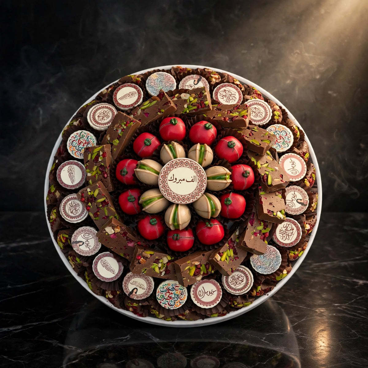 صحن بورسلين شوكولاتة مشكلة مفتوحة | Porcelain Plate – Open Assorted Chocolate
