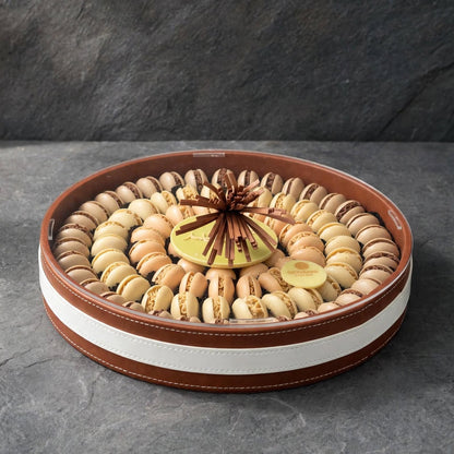 صينية جلد – شوكليت برجر | Leather Tray – Burger Chocolate