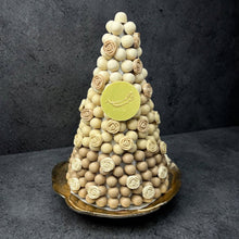 صينية ستانلس ستيل كبيرة – هرم بونبون شوكليت | Large Stainless Steel Tray – Bonbon Chocolate Pyramid