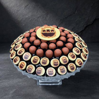 صينية كريستال – شوكليت مطبوع وشوكليت مواليد | Crystal Tray – Printed Chocolate & Baby Chocolate