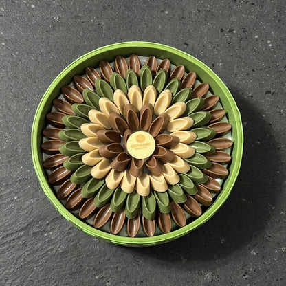صينية جلد بغطاء أكريليك – شوكليت القهوة | Leather Tray with Acrylic Lid – Coffee Chocolate