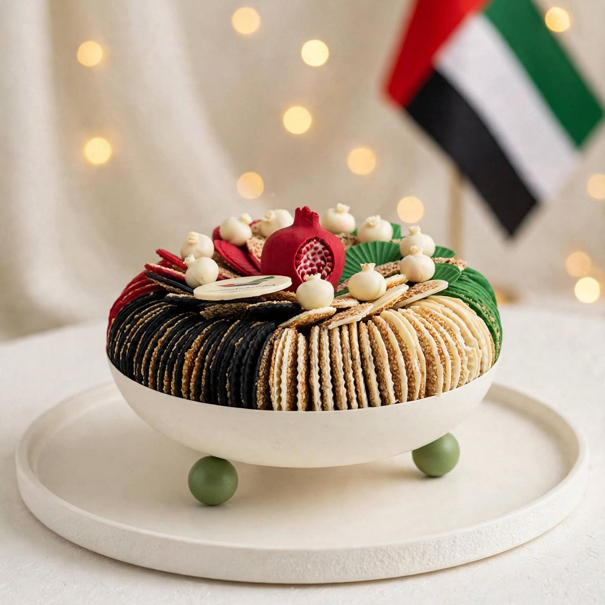 صحن شوكولاتة سمسم مروحة لوكشري | Luxury Sesame Fan Chocolate Platter