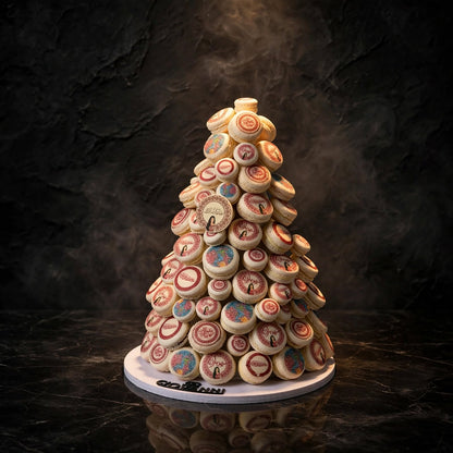 هرم مكرون مطبوع – الشكل الأول | Printed Macaron Pyramid – Design 1
