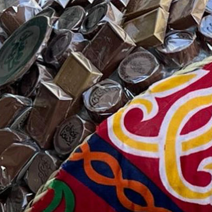 Luxury Palm Basket with Dates & Chocolate Larg  سلة خوص فاخرة بالتمور والشوكولاتة كبيرة