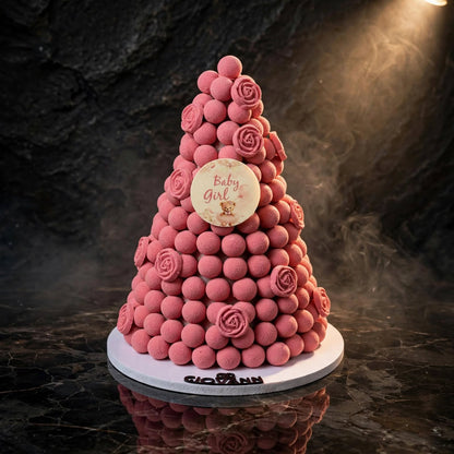 هرم مخمل أزرق شوكولاتة بمبون | Blue Velvet Bonbon Chocolate Pyramid