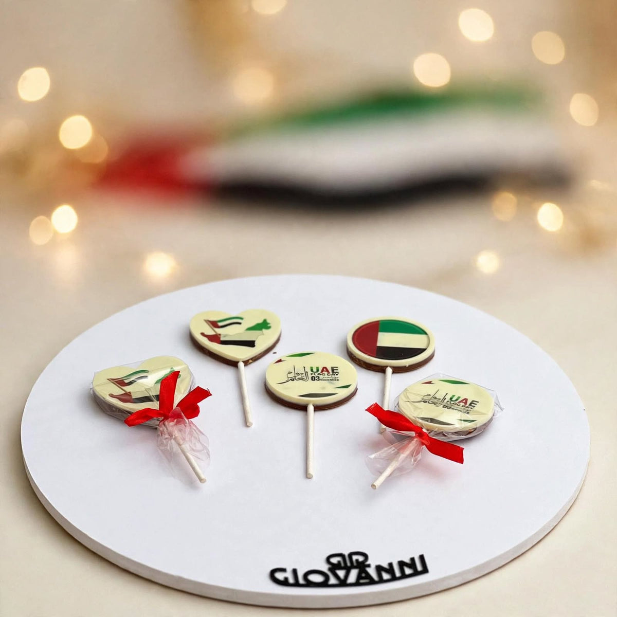 خريطة الإمارات شوكولاتة مغلفة بالسيلوفان | Cellophane-Wrapped UAE Map Chocolate