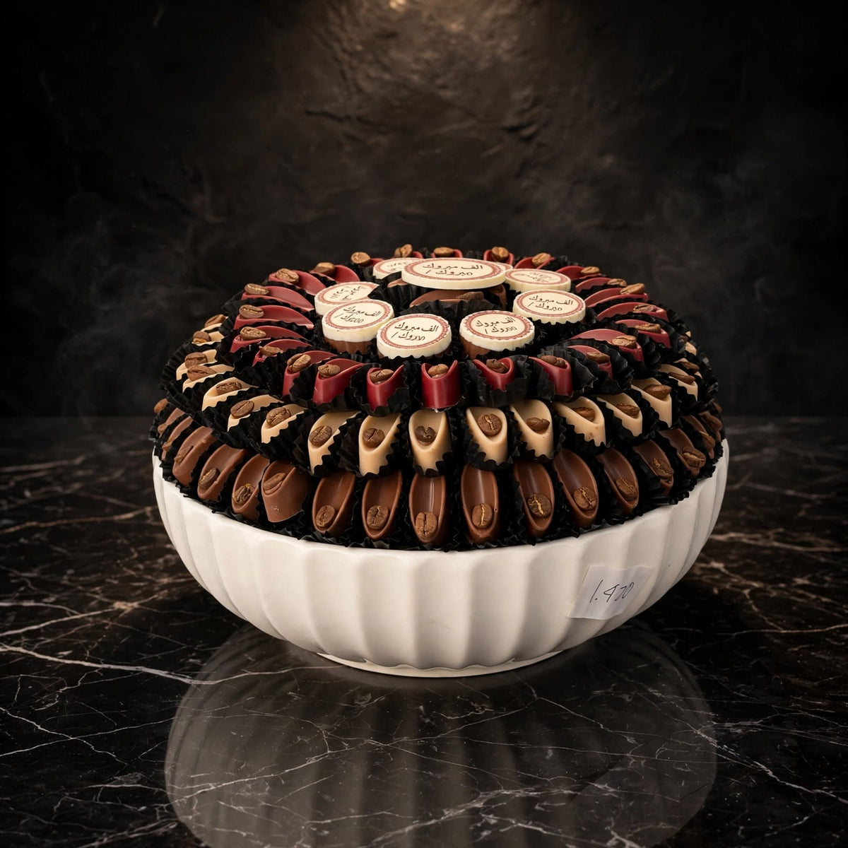 صحن بورسلين شوكولاتة مشكلة | Porcelain Plate – Assorted Chocolate