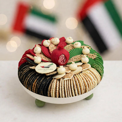صحن شوكولاتة سمسم مروحة لوكشري | Luxury Sesame Fan Chocolate Platter