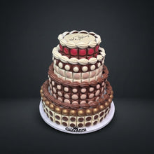 هرم سبيشيال 4 طوابق دومان وشوكولاتة الكاكاو | Special 4-Tier Doman & Cocoa Chocolate Pyramid